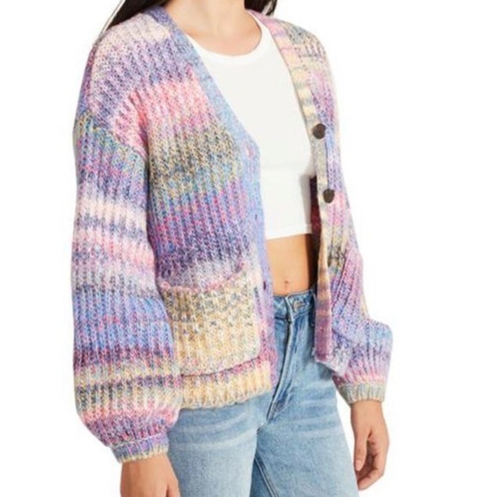 BB Dakota Rainbow Knit Right In Sweater